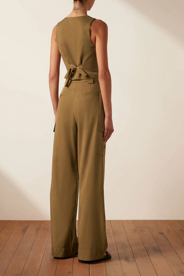 Shona Joy SARA UTILITY RELAXED PANT - TAPENADE