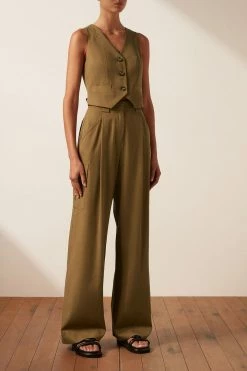 Shona Joy SARA UTILITY RELAXED PANT - TAPENADE