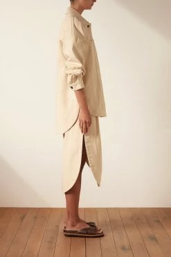 Shona Joy SIERRA CURVED HEM JACKET - CREAM