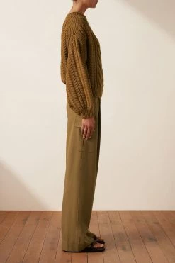 Shona Joy EVA CABLE JUMPER - TAPENADE