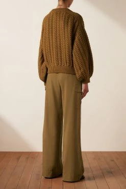 Shona Joy EVA CABLE JUMPER - TAPENADE