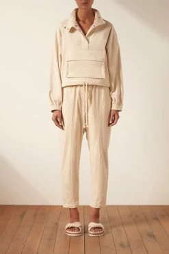 Shona Joy HOLLY DROP CROTCH PANT - CREAM SHORTS & PANTS