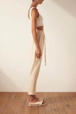 Shona Joy HOLLY DROP CROTCH PANT - CREAM SHORTS & PANTS