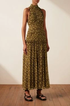 Shona Joy DRESSES CARMELA SLEEVELESS BUTTON UP MIDI DRESS