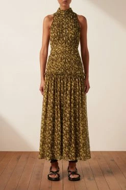 Shona Joy DRESSES CARMELA SLEEVELESS BUTTON UP MIDI DRESS