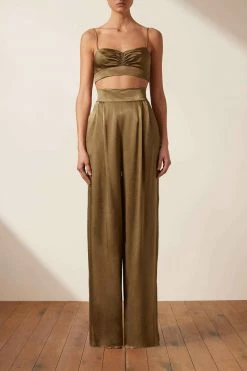 Shona Joy TOPS THALIA OPEN BACK BRALETTE - CUMIN