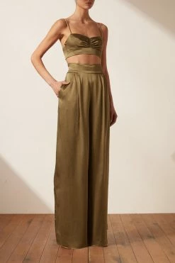 Shona Joy TOPS THALIA OPEN BACK BRALETTE - CUMIN