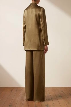 Shona Joy THALIA DOUBLE BREASTED BLAZER - CUMIN TOPS