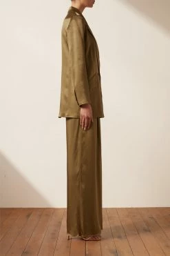 Shona Joy THALIA DOUBLE BREASTED BLAZER - CUMIN TOPS