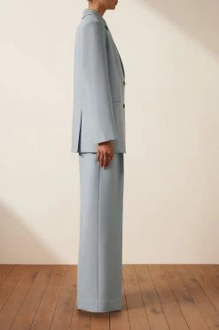 Shona Joy IRENA OVERSIZED TAILORED BLAZER - CHALK BLUE