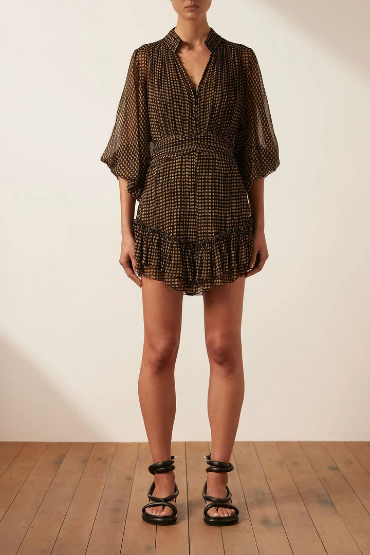 Shona Joy DRESSES SOFIA BUTTON UP RUCHED MINI DRESS