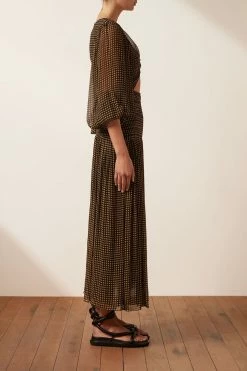 Shona Joy DRESSES SOFIA RUCHED CUT OUT MIDI DRESS