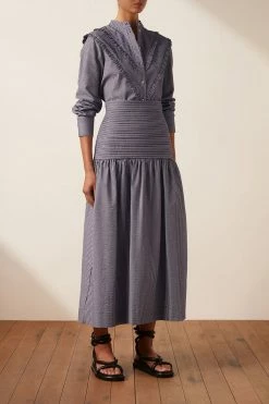 Shona Joy GRETA CHEVRON FRILL SHIRT