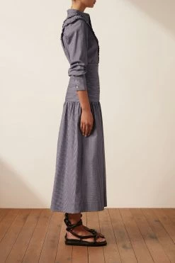 Shona Joy GRETA PIN TUCK MIDI SKIRT