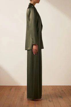Shona Joy GIORGIA DOUBLE BREASTED BLAZER - FOREST TOPS
