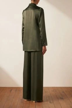 Shona Joy GIORGIA DOUBLE BREASTED BLAZER - FOREST TOPS