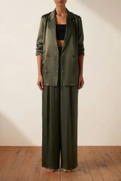 Shona Joy SHORTS & PANTS GIORGIA TUXEDO TROUSER - FOREST