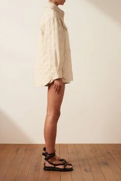 Shona Joy TOPS ALESSIA OVERSIZED QUILTED JACKET - CHALK