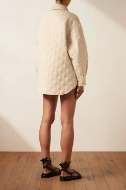 Shona Joy TOPS ALESSIA OVERSIZED QUILTED JACKET - CHALK