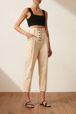 Shona Joy SHORTS & PANTS SIERRA PAPERBAG JEAN - CREAM