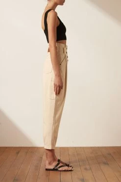 Shona Joy SHORTS & PANTS SIERRA PAPERBAG JEAN - CREAM