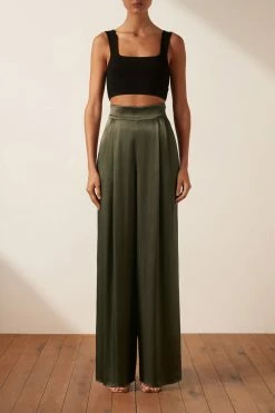 Shona Joy SHORTS & PANTS GIORGIA TUXEDO TROUSER - FOREST