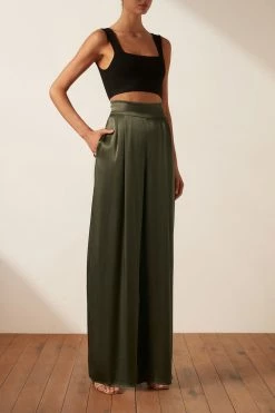 Shona Joy SHORTS & PANTS GIORGIA TUXEDO TROUSER - FOREST