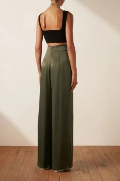 Shona Joy SHORTS & PANTS GIORGIA TUXEDO TROUSER - FOREST