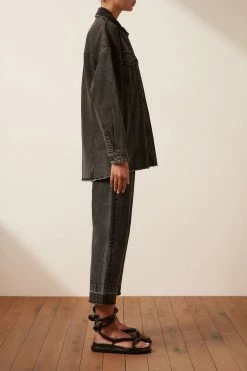 Shona Joy ANNA OVERSIZED PANELLED JACKET - COAL