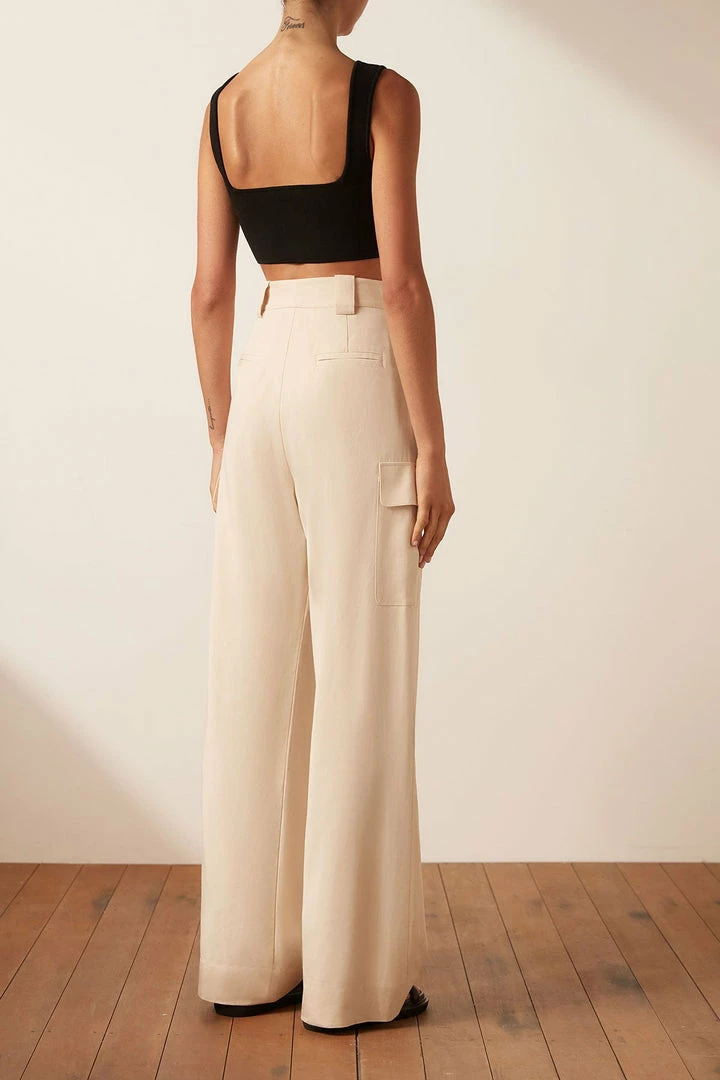 Shona Joy SARA UTILITY RELAXED PANT - CREMA