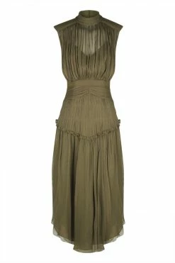 Shona Joy DRESSES IRIS SLEEVELESS OPEN BACK MIDI DRESS - CUMIN