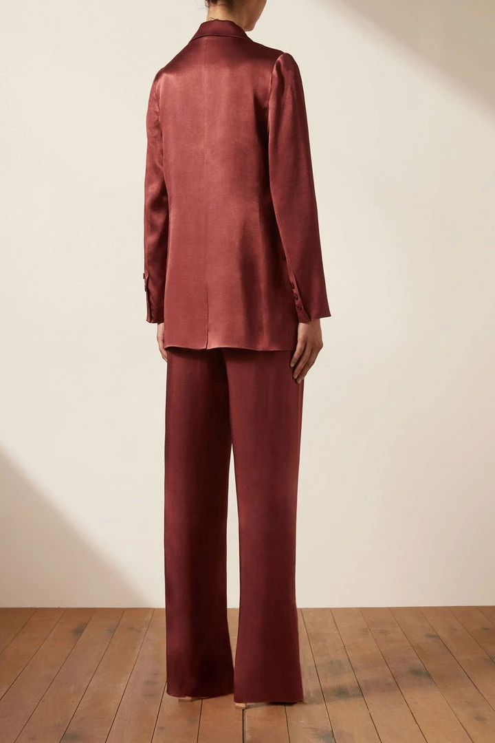 Shona Joy TOPS THALIA DOUBLE BREASTED BLAZER - SANGRIA