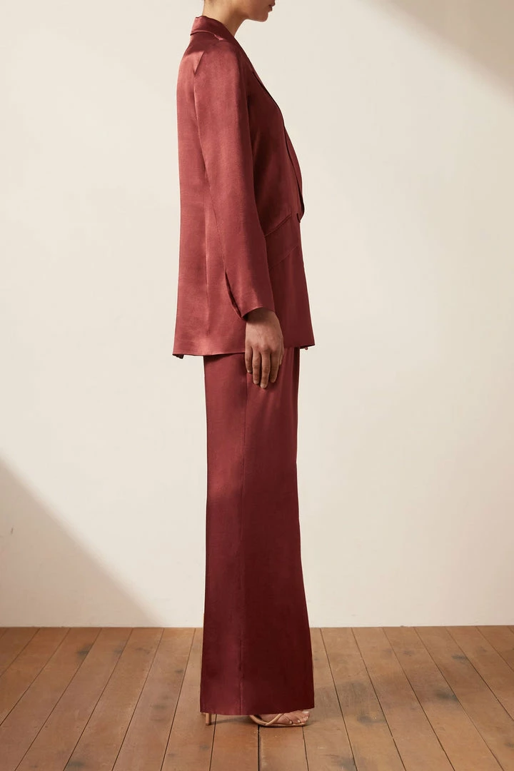 Shona Joy TOPS THALIA DOUBLE BREASTED BLAZER - SANGRIA