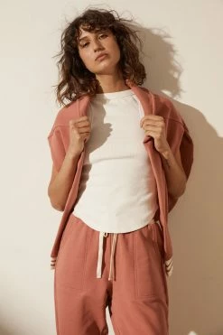 Shona Joy KNITWEAR SJ SWEAT PANT - RHUBARB