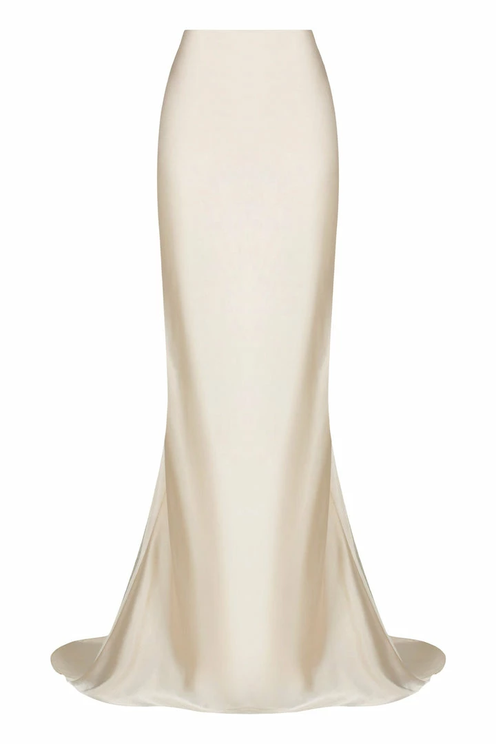 Shona Joy LA LUNE HIGH WAIST MAXI SKIRT - CREAM