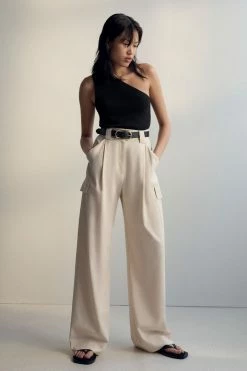 Shona Joy BASIC ONE SHOULDER TOP - BLACK TOPS