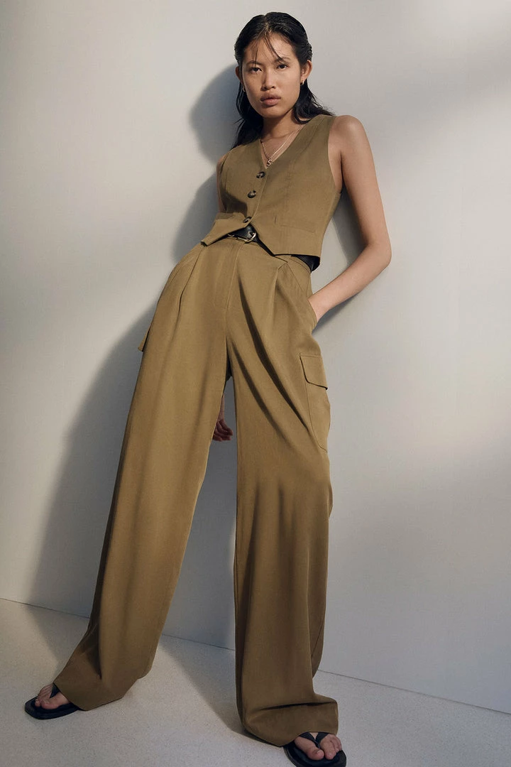 Shona Joy SARA UTILITY RELAXED PANT - TAPENADE