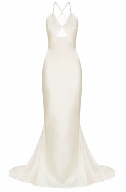 Shona Joy LA LUNE RUCHED BODICE MAXI DRESS - CREAM