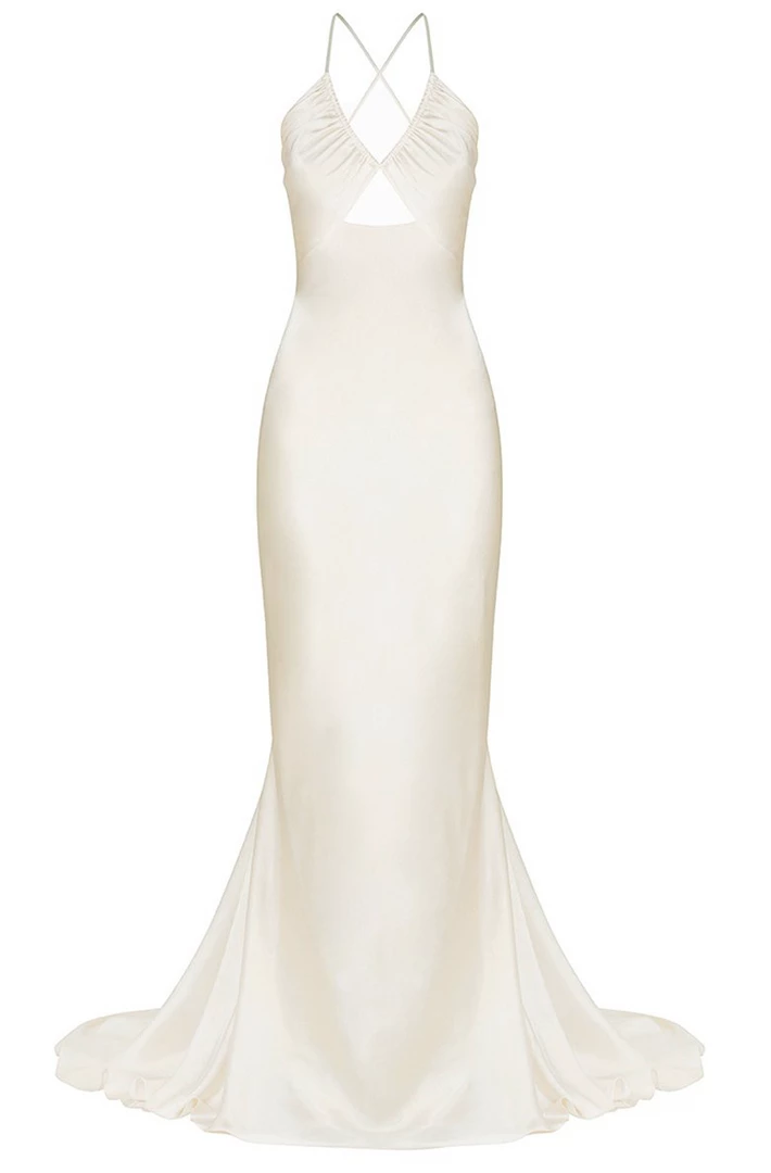 Shona Joy LA LUNE RUCHED BODICE MAXI DRESS - CREAM