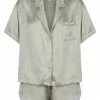 Shona Joy SHORTS & PANTS LA LUNE LOUNGE SHIRT SET - SAGE