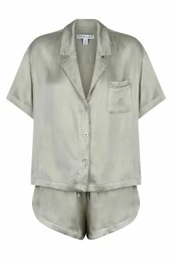 Shona Joy SHORTS & PANTS LA LUNE LOUNGE SHIRT SET - SAGE