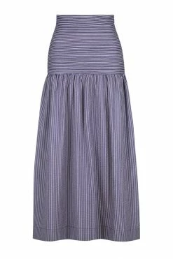 Shona Joy GRETA PIN TUCK MIDI SKIRT
