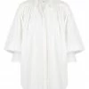 Shona Joy COSMO LINEN BUTTON UP BALLOON SLEEVE SHIRT - RICE TOPS