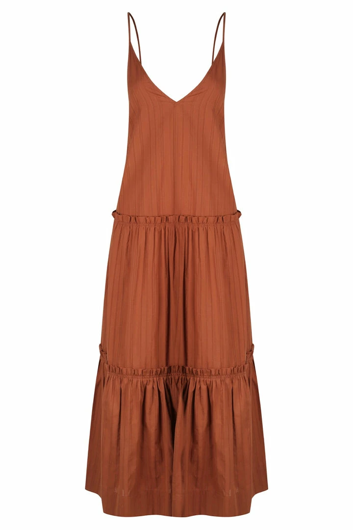 Shona Joy DRESSES KAIA PLUNGED BACKLESS MIDI DRESS - PAPRIKA