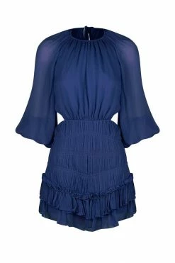 Shona Joy SAFIRA CUT OUT BACKLESS MINI DRESS - AGEAN BLUE DRESSES
