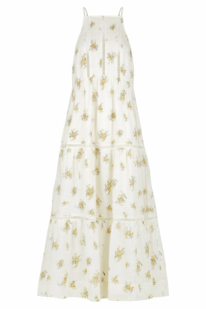 Shona Joy LILA LINEN PIN TUCK SLEEVELSS MAXI DRESS DRESSES