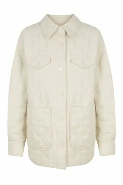 Shona Joy TOPS ALESSIA OVERSIZED QUILTED JACKET - CHALK