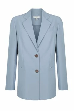 Shona Joy IRENA OVERSIZED TAILORED BLAZER - CHALK BLUE