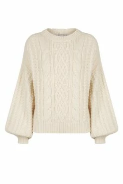 Shona Joy EVA CABLE JUMPER - CREMA TOPS