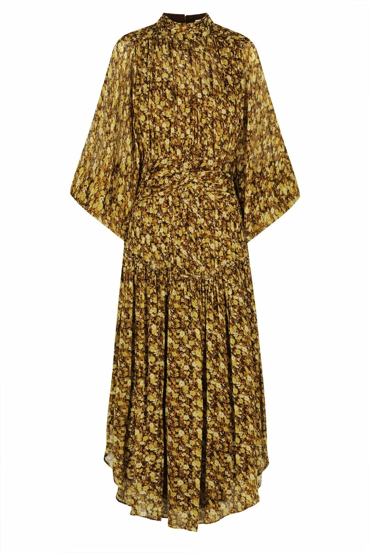 Shona Joy DRESSES CARMELA LONG SLEEVE OPEN BACK MIDI DRESS